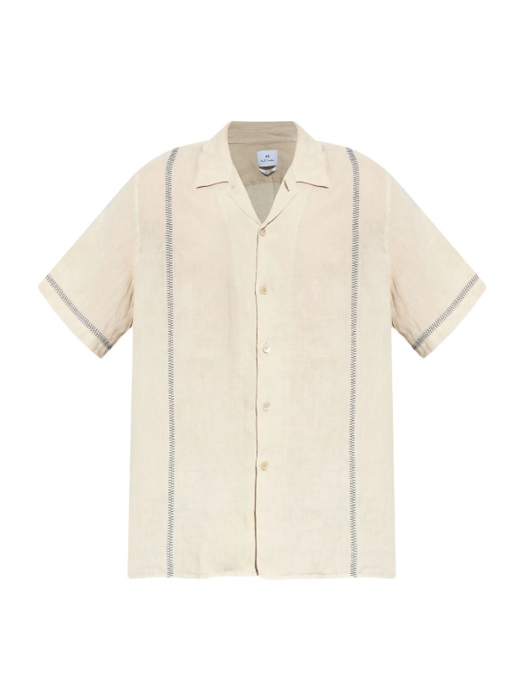 PS Paul Smith beige linen short sleeve shirt