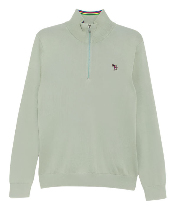 PS Paul Smith green half zip-up jumper