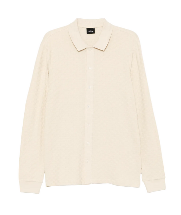 PS Paul Smith long-sleeve knitted polo shirt