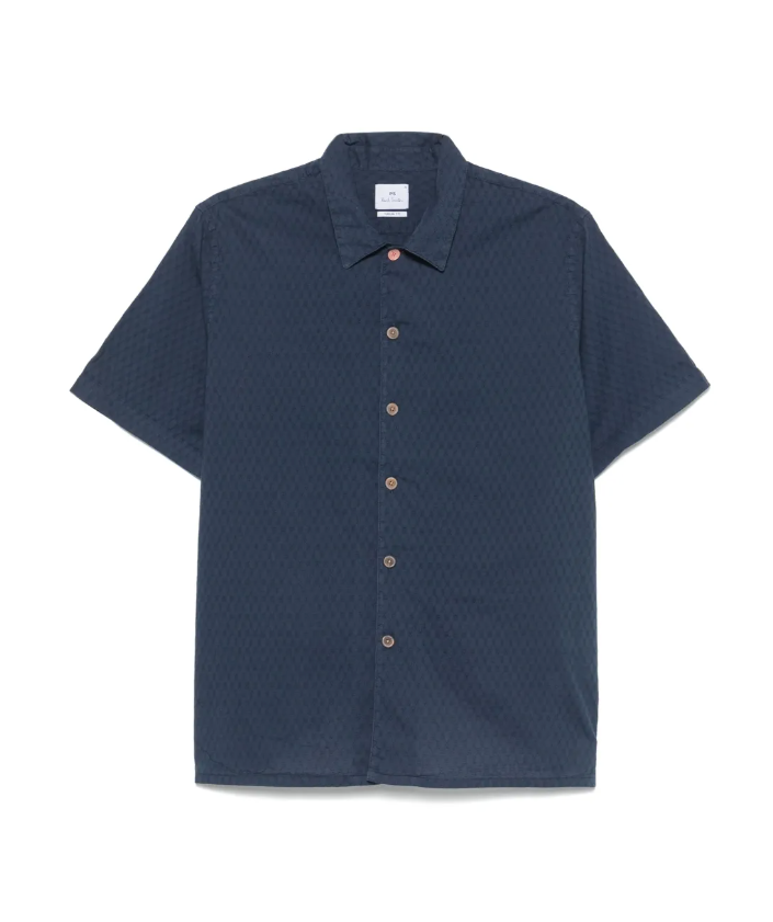 PS Paul Smith navy casual fit short sleeve shirt