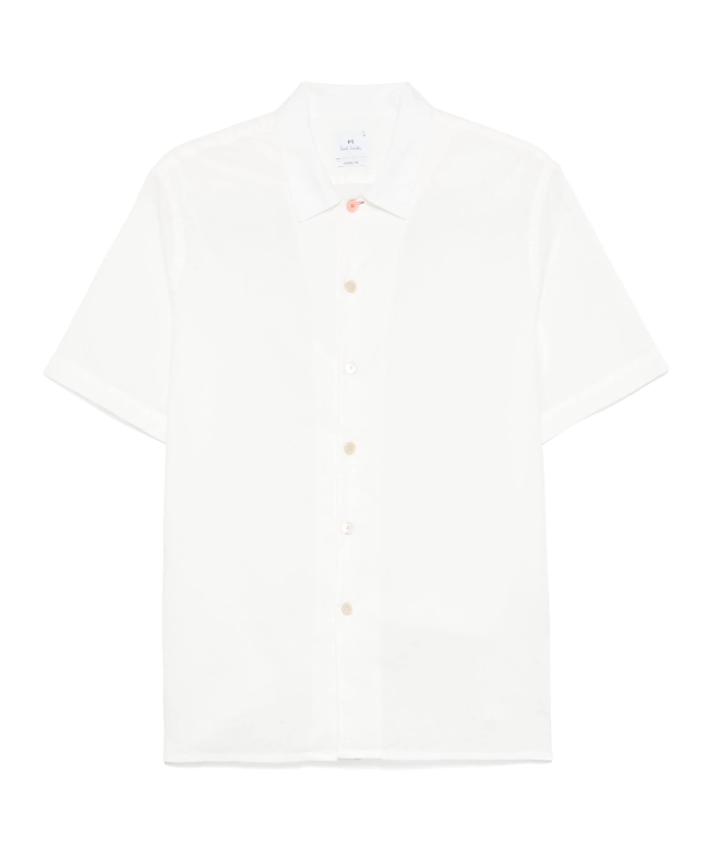 PS Paul Smith white casual fit short sleeve shirt