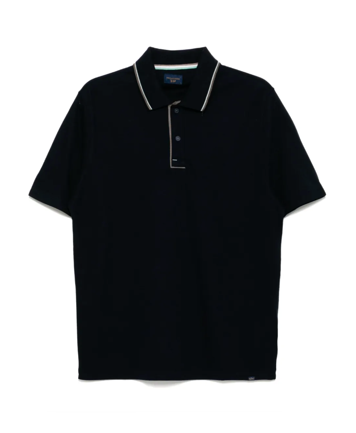 Paul & Shark cotton knitted polo shirt in navy