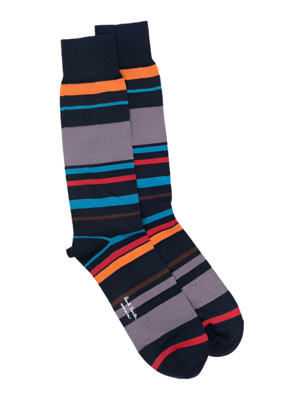 Paul Smith Hendrick stripe socks in blue