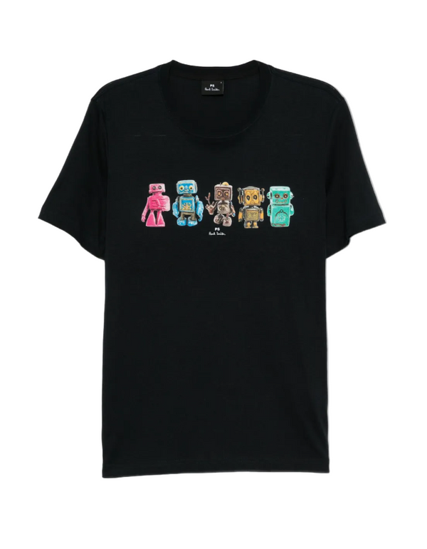 Paul Smith 'Robots' cotton T-shirt