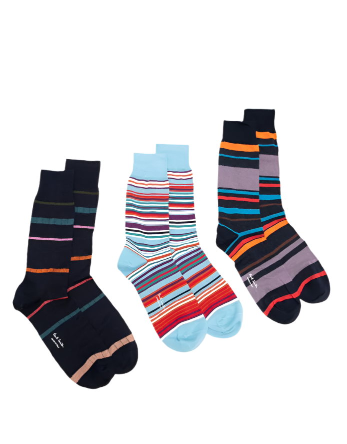 Paul Smith Three Pack Stripe Socks