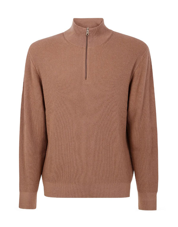 Paul Smith brown long-sleeve merino-wool jumper