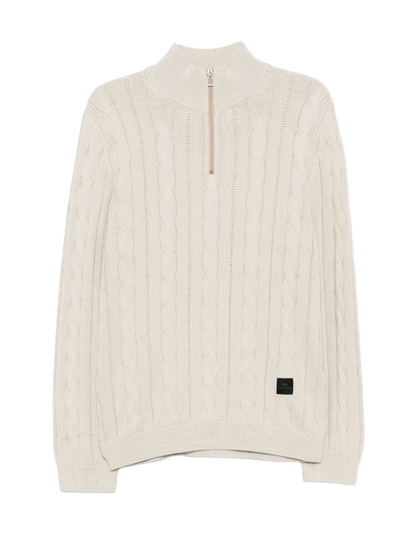 Paul Smith half- zip beige sweater