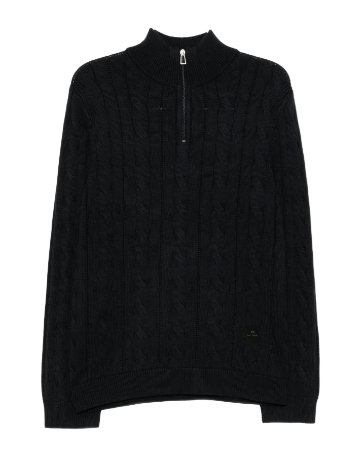 Paul Smith half- zip blue sweater