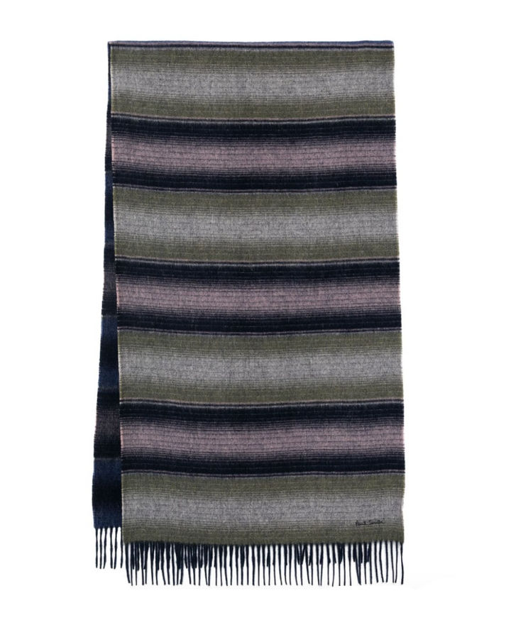 Paul Smith merino-wool degrade stripe scarf