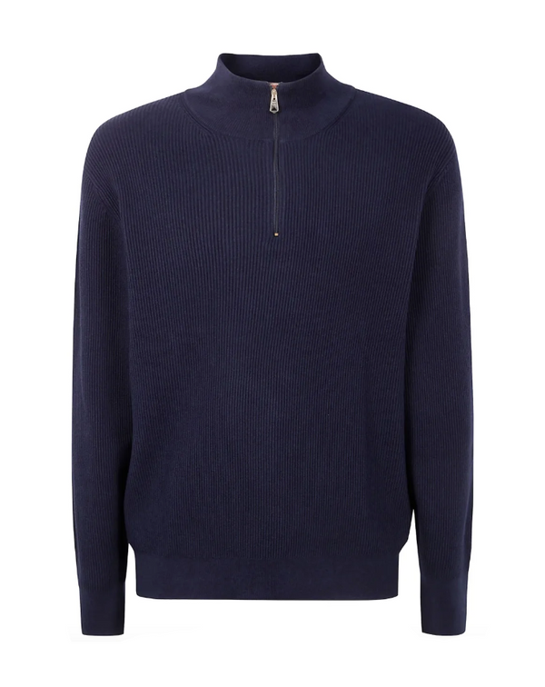 Paul Smith navy long-sleeve merino-wool jumper