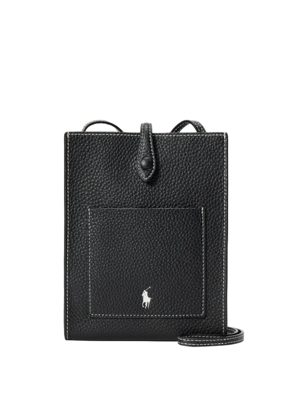 Polo Ralph Lauren Black Polo Play Leather Pocket Crossbody