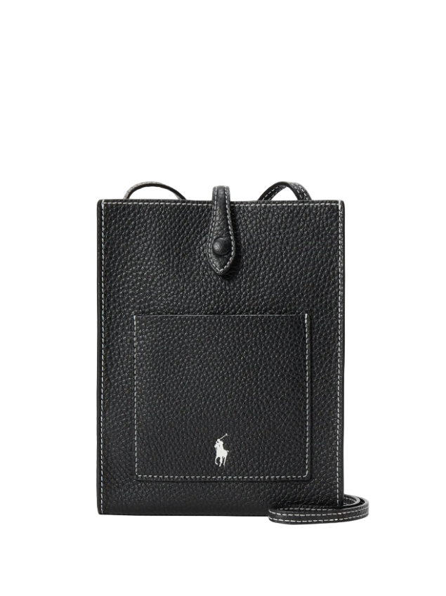 Polo Ralph Lauren Black Polo Play Leather Pocket Crossbody