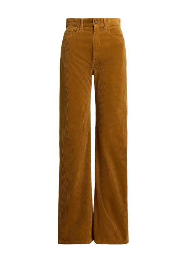 Polo Ralph Lauren Cotton Corduroy Wide-Leg Trouser in Tan