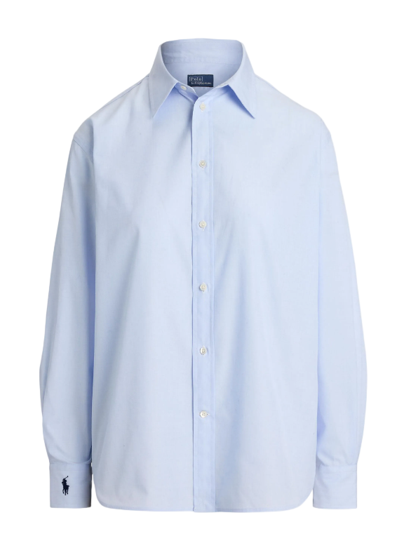 Polo Ralph Lauren End-On-End Oversize Fit Cotton Shirt