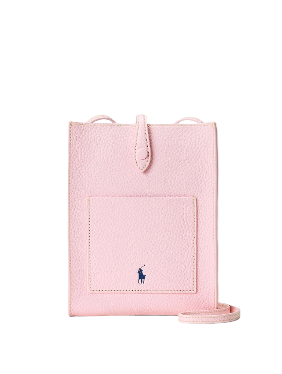 Polo Ralph Lauren Pink Polo Play Leather Pocket Crossbody