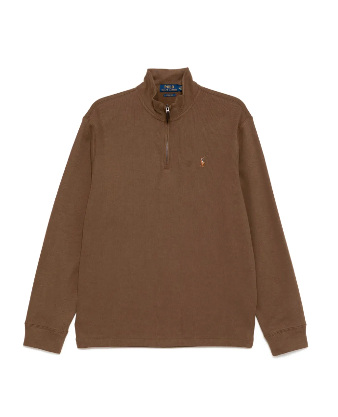 Polo Ralph Lauren brown logo-embroidered jumper