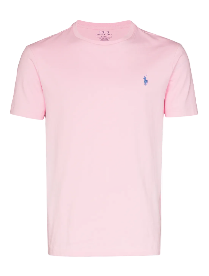 Polo Ralph Lauren custom slim fit jersey crewneck t-shirt in pink