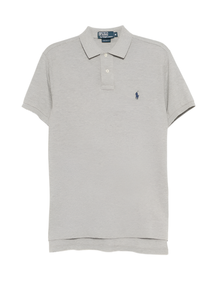 Polo Ralph Lauren grey embroidered-logo polo shirt