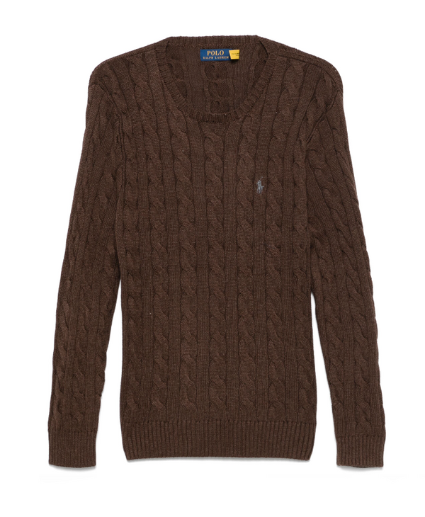 Polo Ralph Lauren logo-embroidered cable-knit jumper