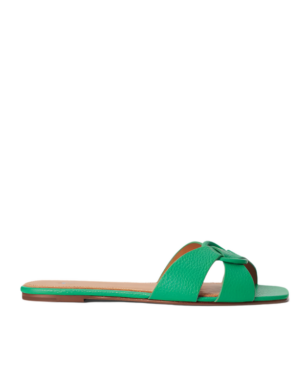 Polo Ralph Lauren pebbled leather O-Ring sandal