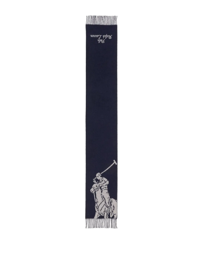 Polo Ralph Lauren pony wool-blend scarf