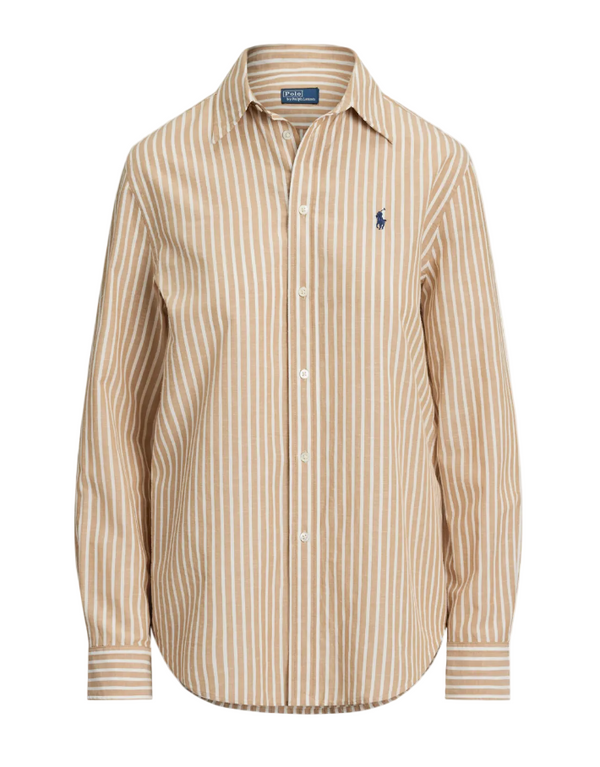 Polo Ralph Lauren striped long-sleeve beige shirt