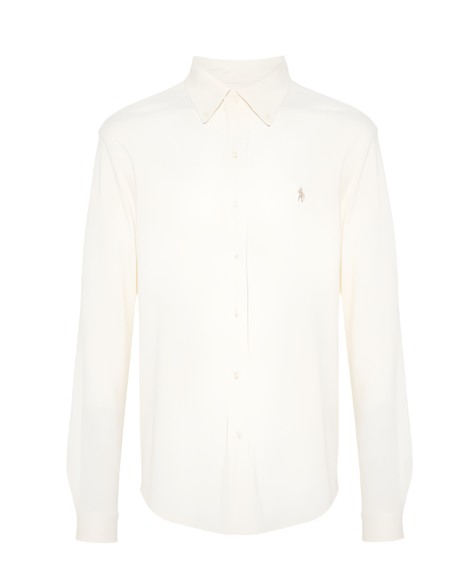 Polo Ralph Lauren white logo embroidered shirt