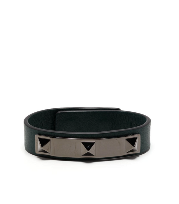 Valentino Garavani Rosckstud leather bracelet