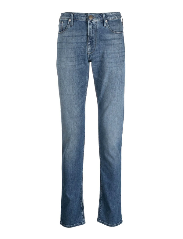 Emporio Armani J06 Slim-fit, ripped dark denim jeans