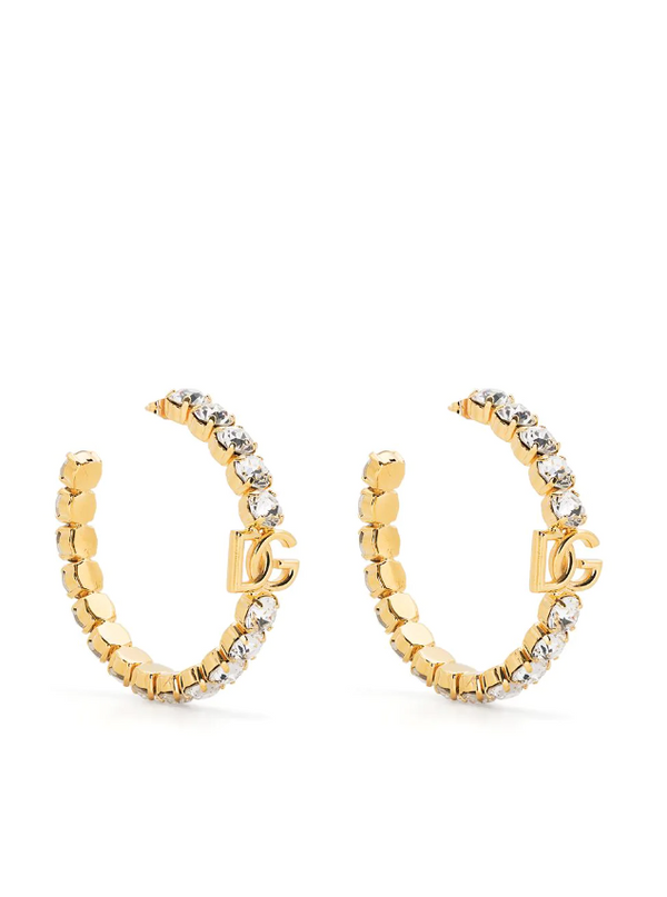 Dolce & Gabbana hoop earrings with DG logo pendants