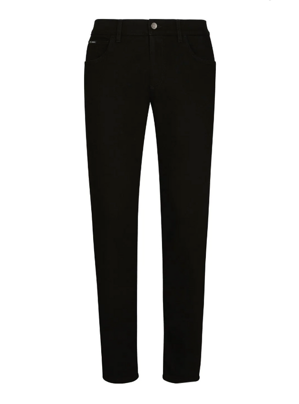 Dolce & Gabbana washed black slim-fit stretch jeans