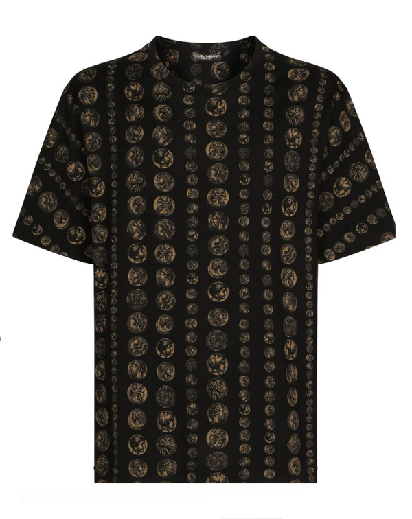 Dolce & Gabbana all-over coin print cotton T-shirt