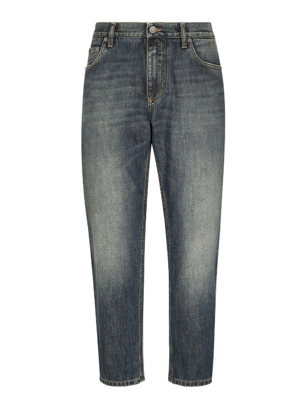 Dolce & Gabbana light blue wash loose stretch jeans