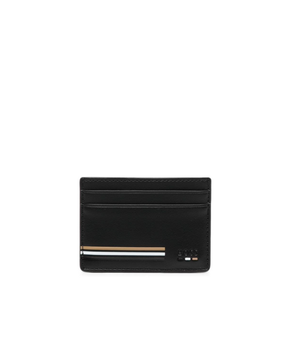 BOSS leather logo-embossed cardholder