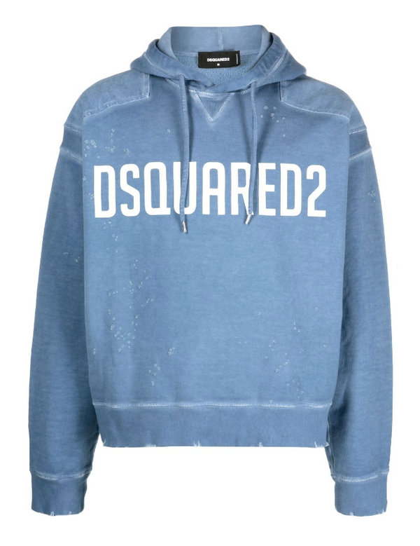 Dsquared2 dyed and destroyed Cipro hoodie