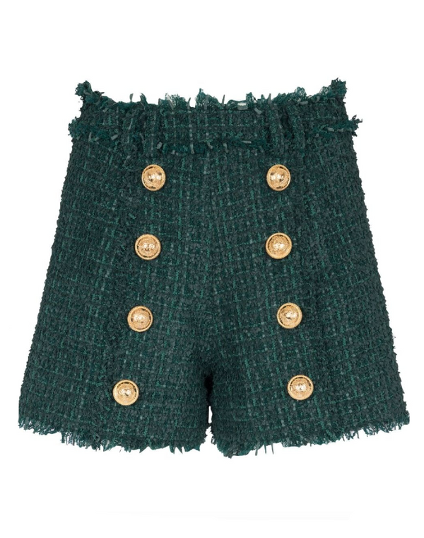 Balmain tweed shorts with buttons