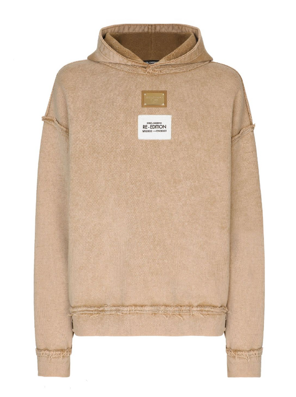 Dolce & Gabbana logo-patch long-sleeved hoodie