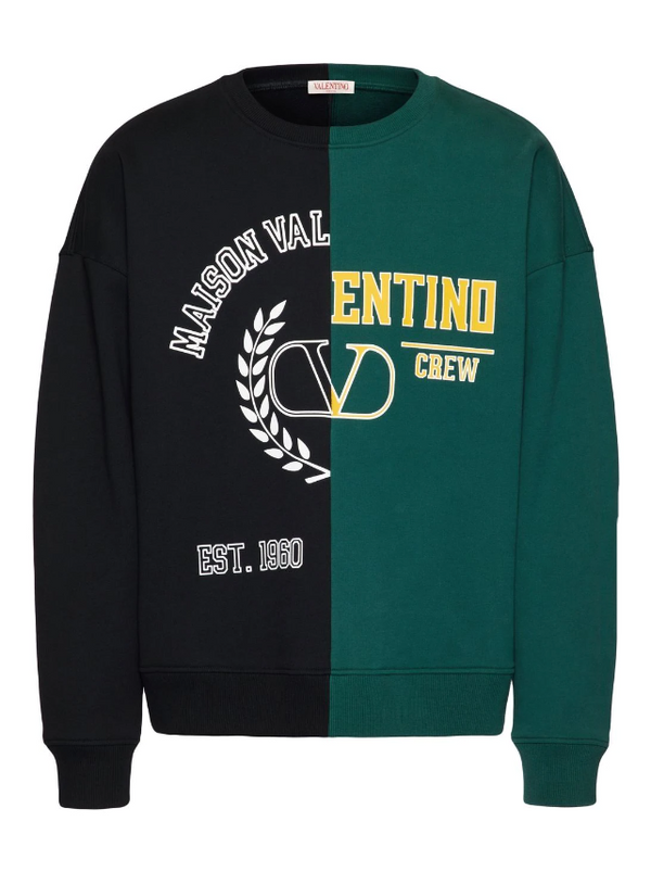 Valentino patchwork logo-print sweatshirt
