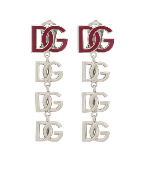 Dolce & Gabbana long earrings with two-tone DG multi-logo