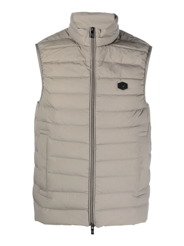 Emporio Armani quilted nylon sleeveless down jacket