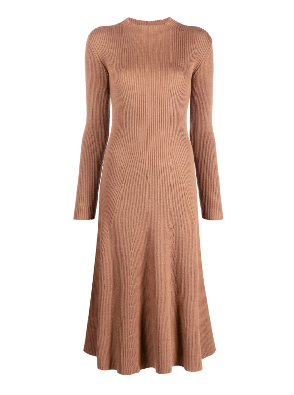 Moncler Knit Wool Midi Dress