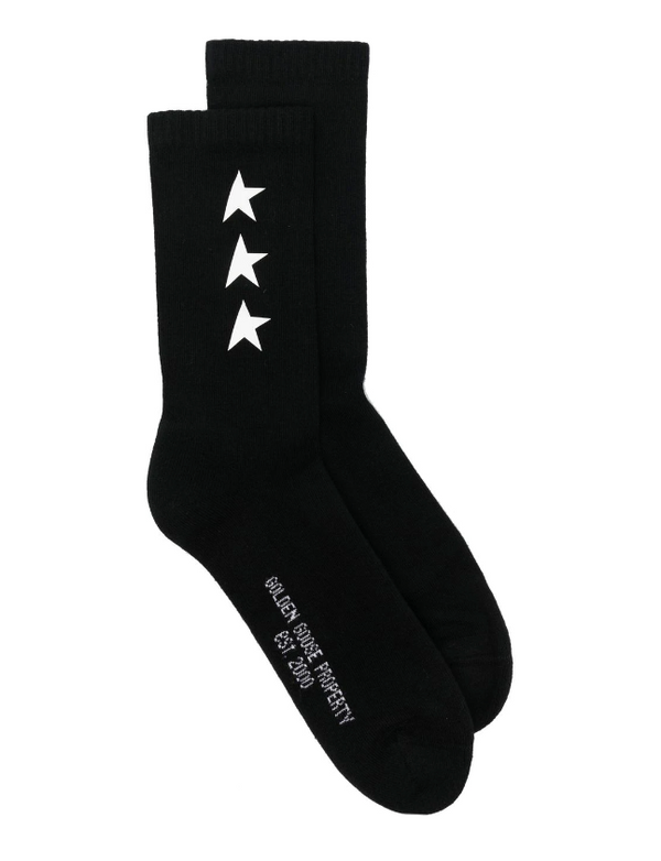 Golden Goose logo star-print socks