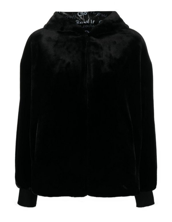 Emporio Armani faux-fur reversible hooded jacket