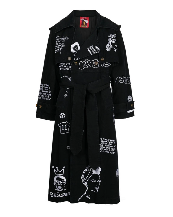 KidSuper Embroidered Trench Coat