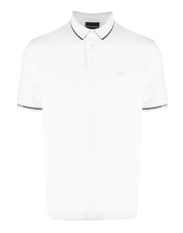 Emporio Armani Jersey polo shirt with placed jacquard logo