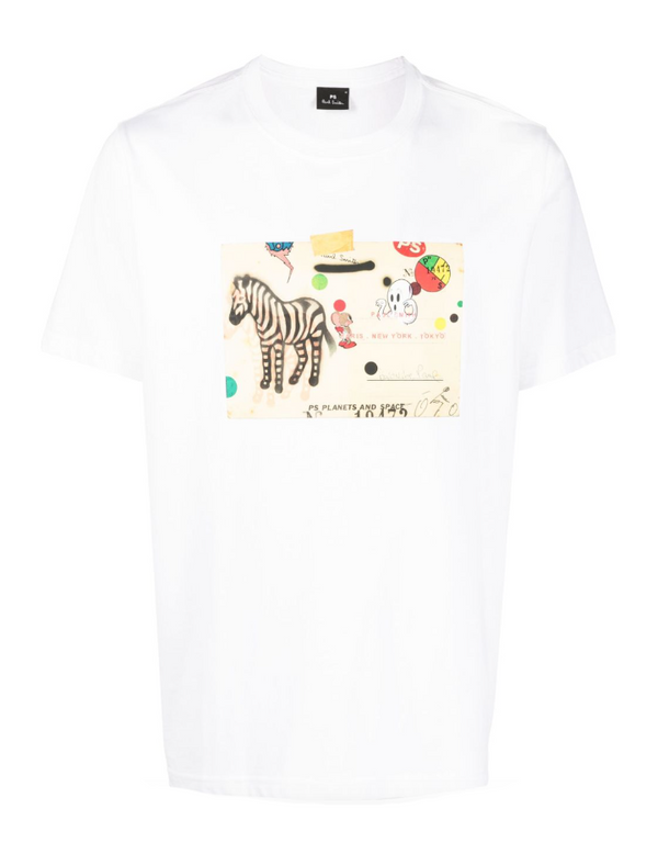 PS Paul Smith Zebra-motif cotton T-shirt