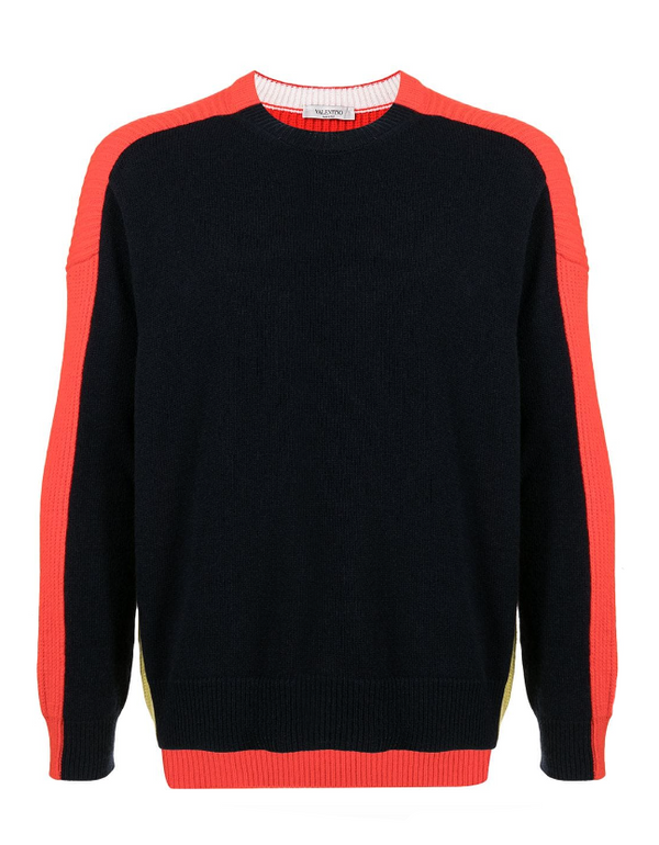 Valentino colour-block virgin wool jumper