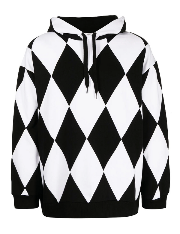 Valentino argyle-print hoodie