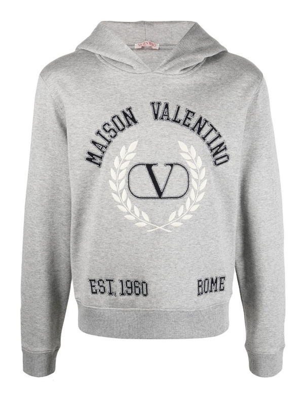 Valentino VLogo crest logo-embroidered hoodie