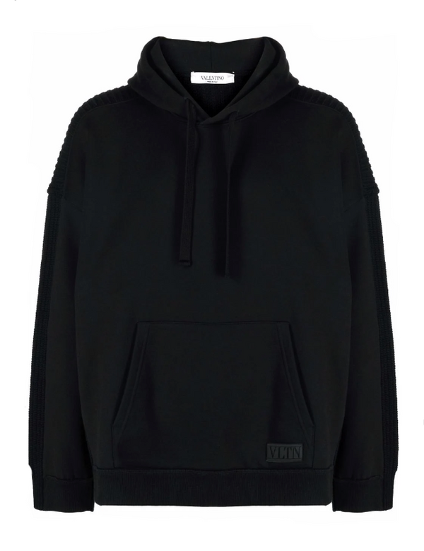 Valentino panelled knitted hoodie